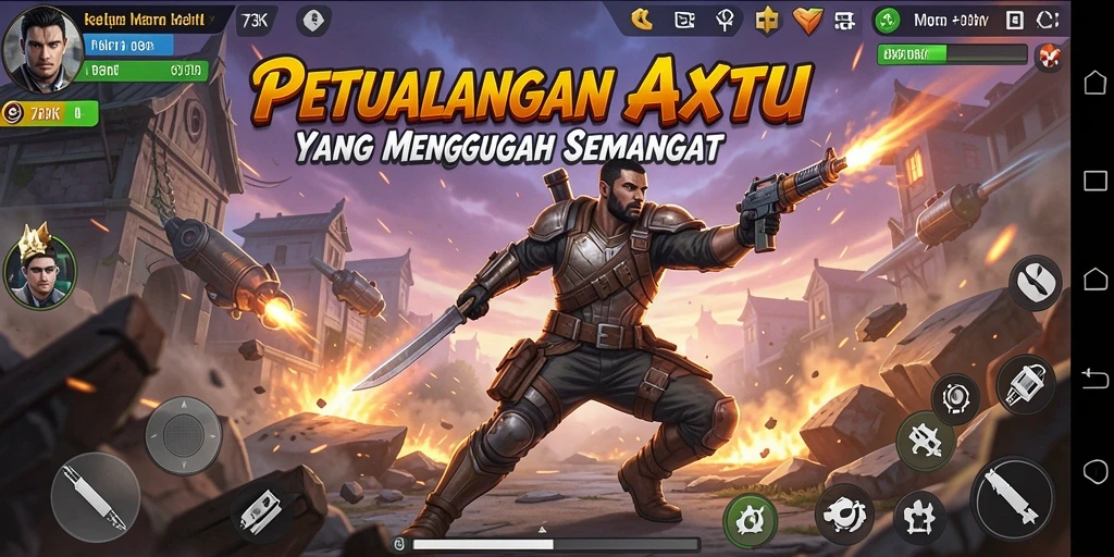 Tampilan gameplay <strong>73K</strong> yang menarik dengan aksi pertarungan seru.