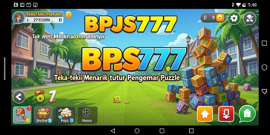 Screenshot gameplay BPJS777 dengan berbagai teka-teki menarik.