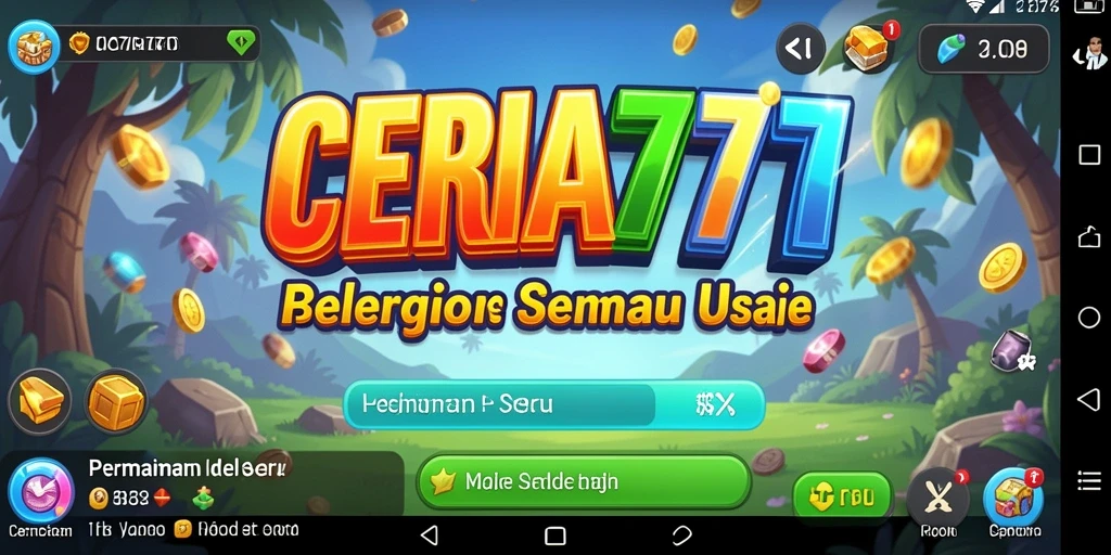 Tampilan gameplay ceria dan menyenangkan di CERIA777.