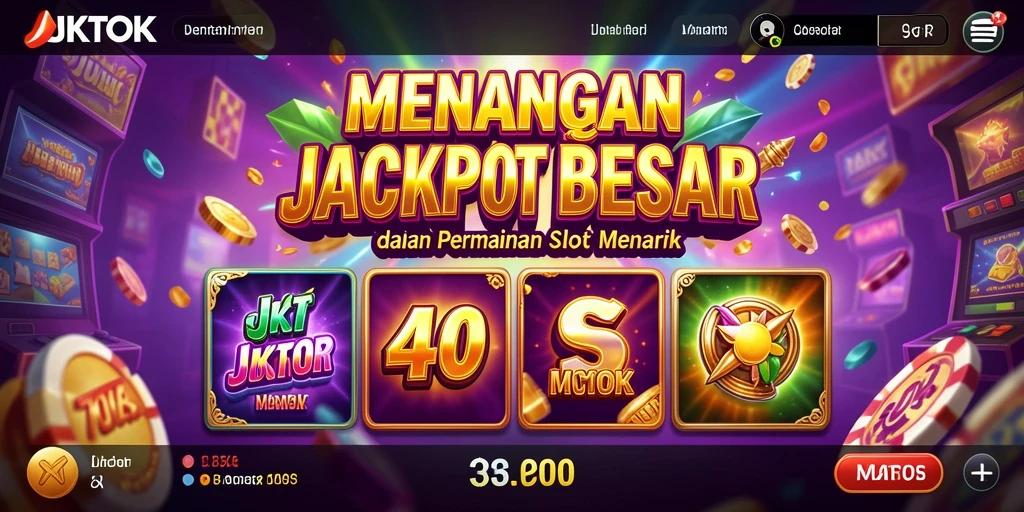 Tampilan gameplay menarik dari JKTOK dengan berbagai tema slot.
