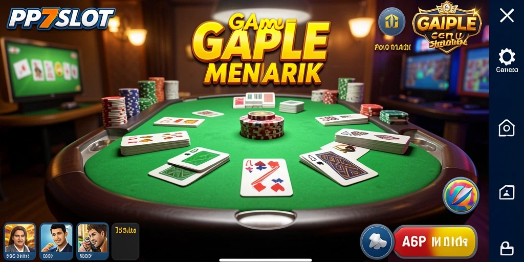 Tampilan menarik dari gameplay Gaple di PP7SLOT.