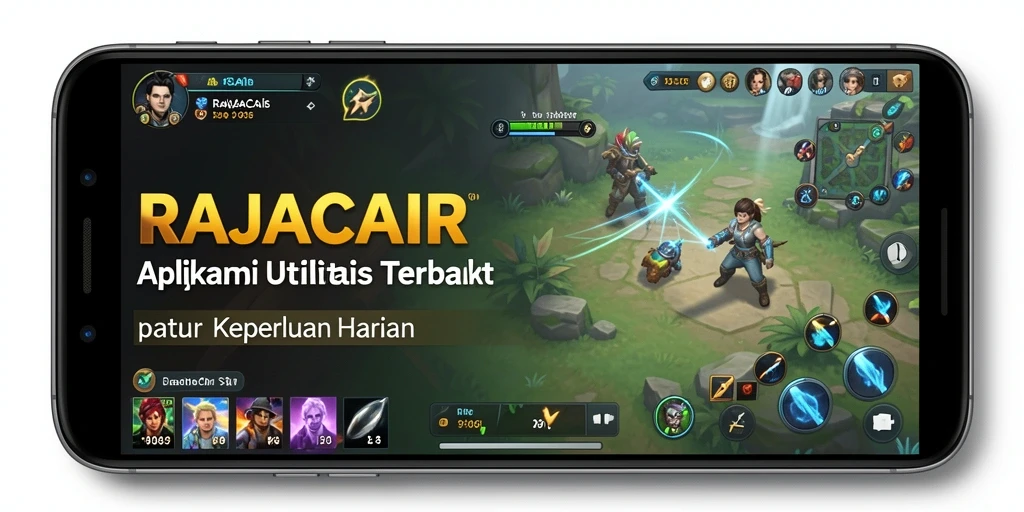 Tampilan utama aplikasi RAJACAIR dengan fitur utilitas lengkap.