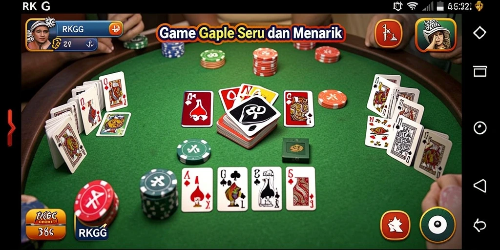 Tampilan gameplay RKGG dengan suasana kompetitif Gaple.