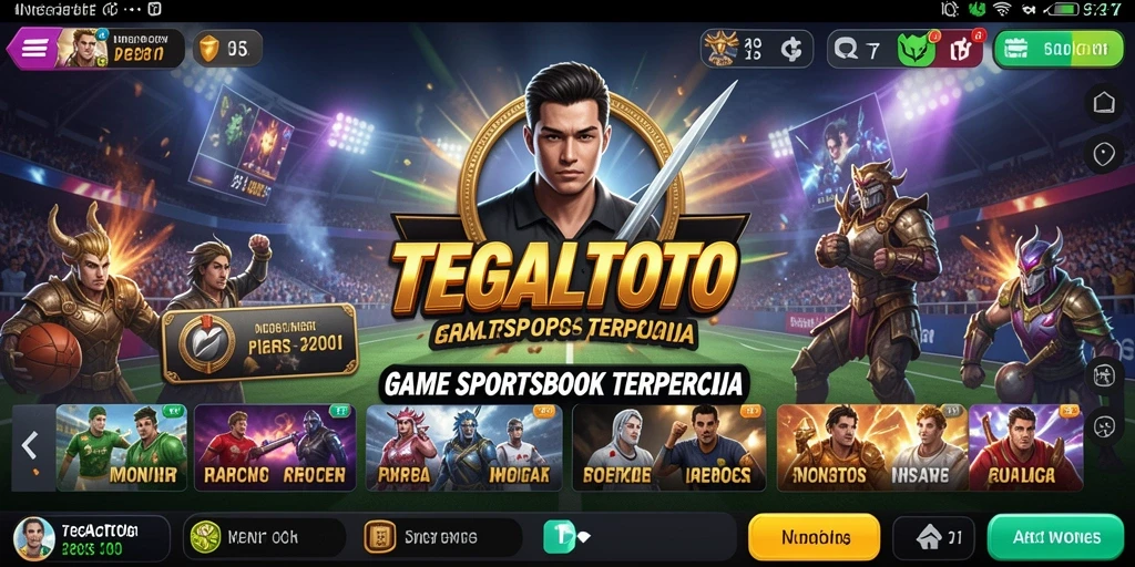 Screenshot TEGALTOTO menampilkan antarmuka taruhan olahraga yang menarik dan interaktif.