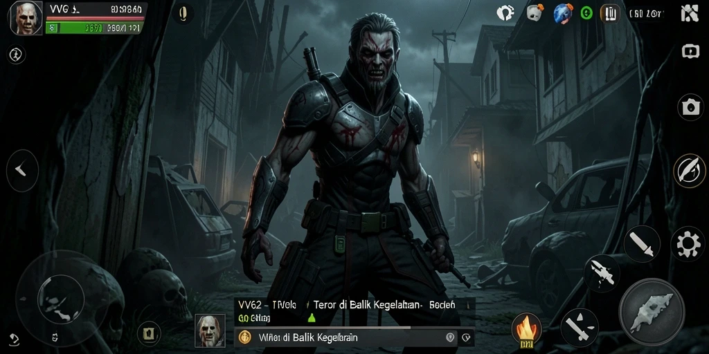 Screenshot gameplay VV62 dengan suasana menegangkan.